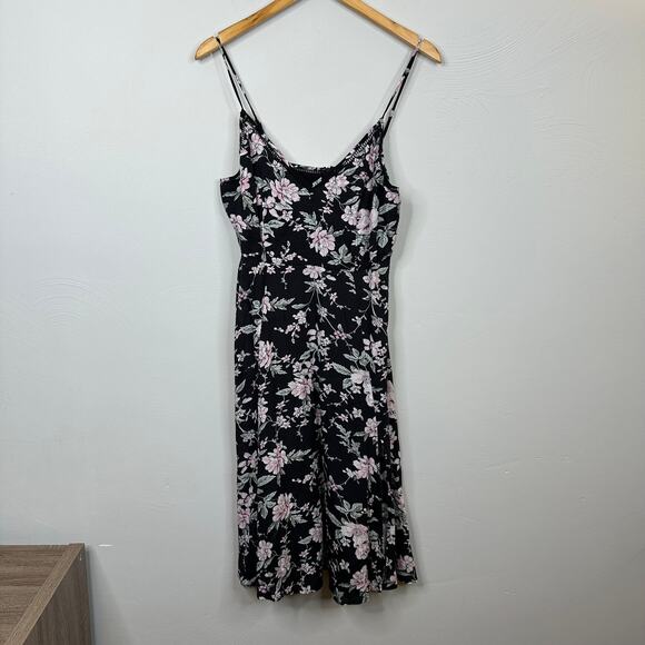 Lulus Esperanza Black Floral Print Midi Dress - Picture 3 of 9